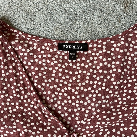 Polka dot mauve express summer dress - Picture 3 of 5